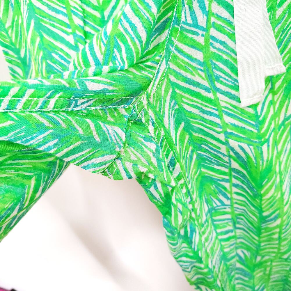 Lilly Pulitzer Womens Small Lolani Pants Elephant Tropical 100% Cotton Resort - Picture 7 of 10